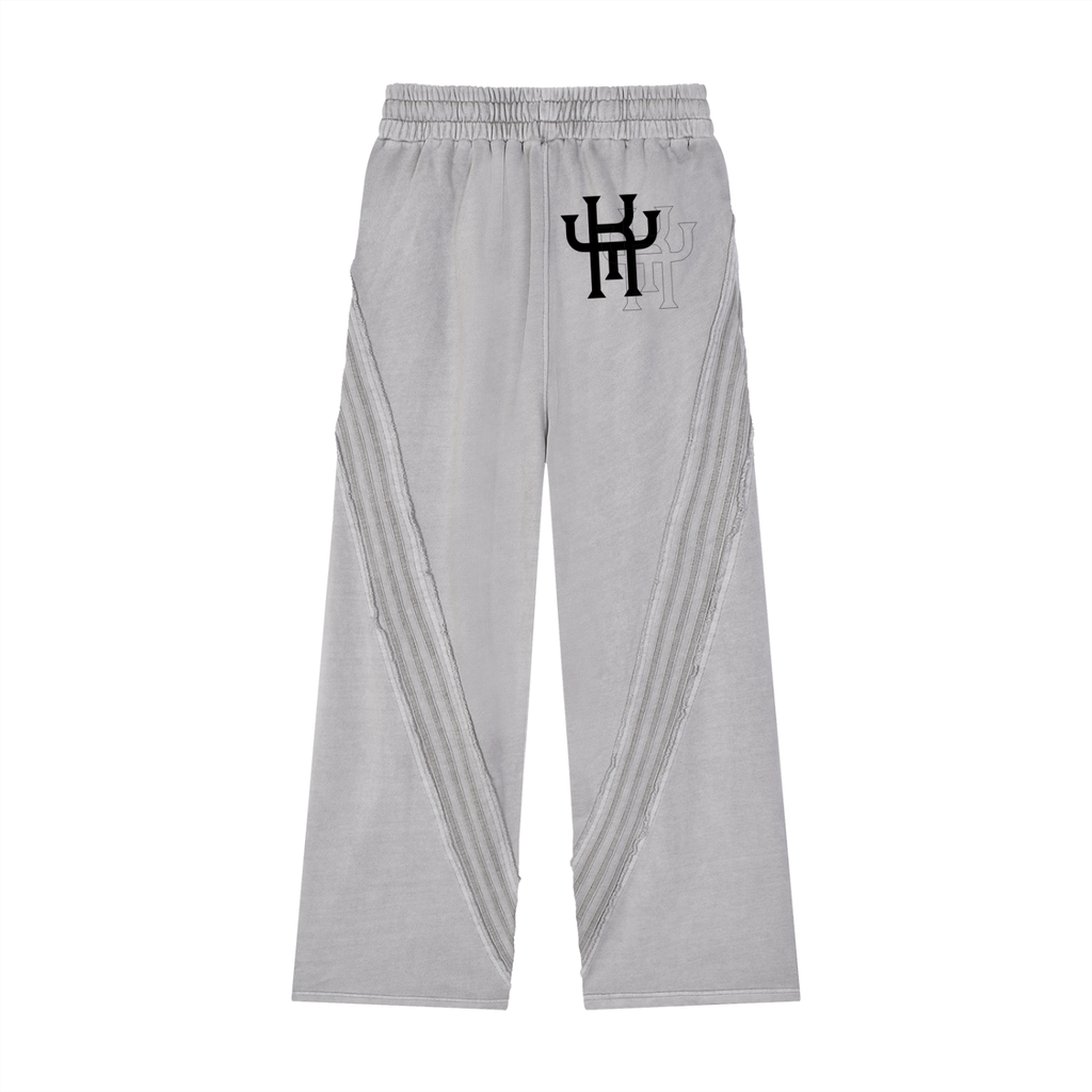KYLINE Snow Washed Raw Edge Sweatpants