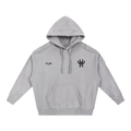 KYLINE Snow Washed Raw Edge Hoodie – Light Grey